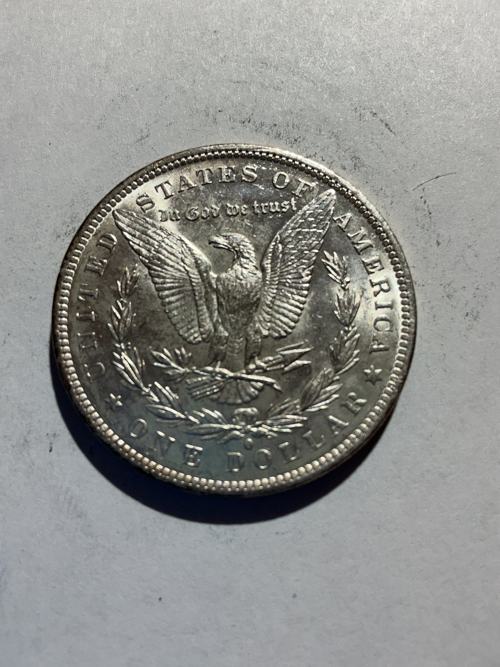 Lot 44, 1884 O Morgan silver dollar, AU