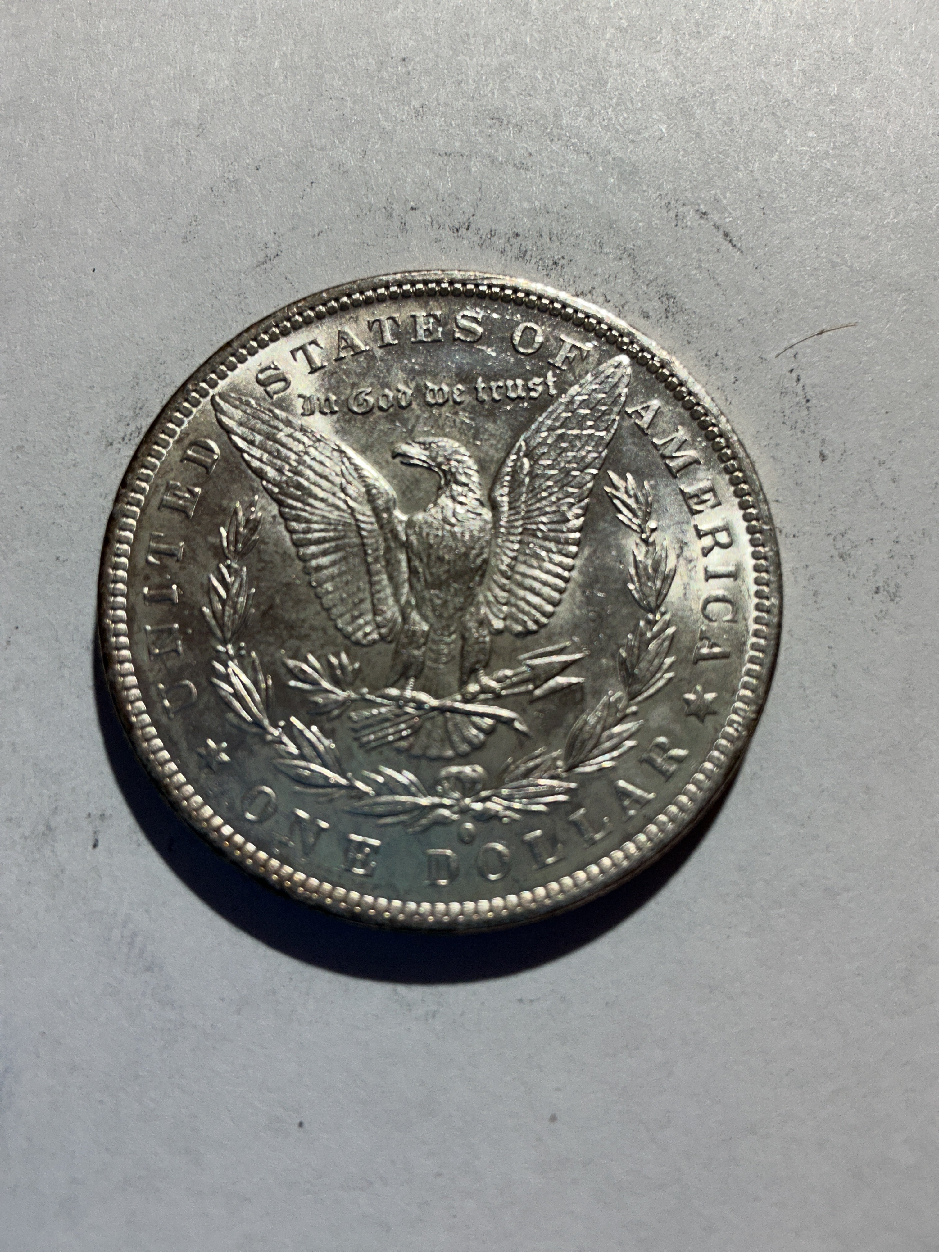 Lot 44, 1884 O Morgan silver dollar, AU