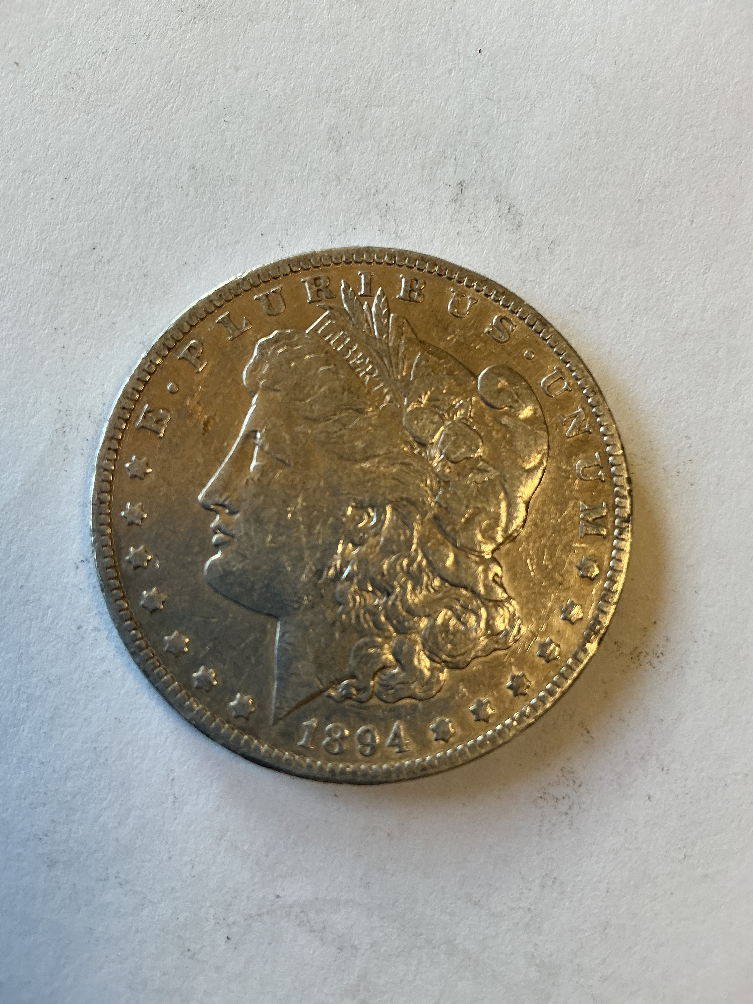 Lot 23 1894 O Morgan silver dollar, xf