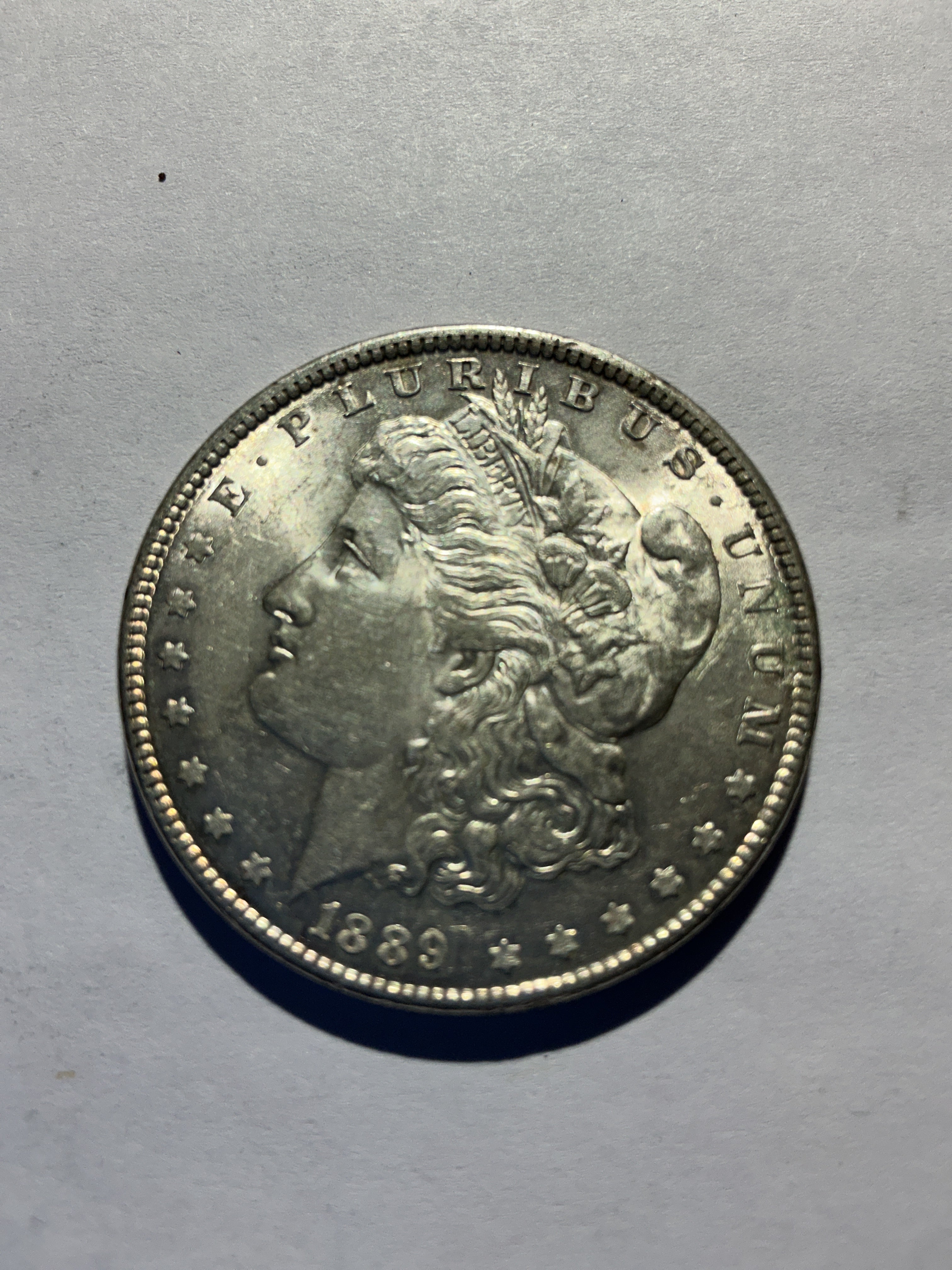 Lot 27, 1889 Morgan silver dollar, BU