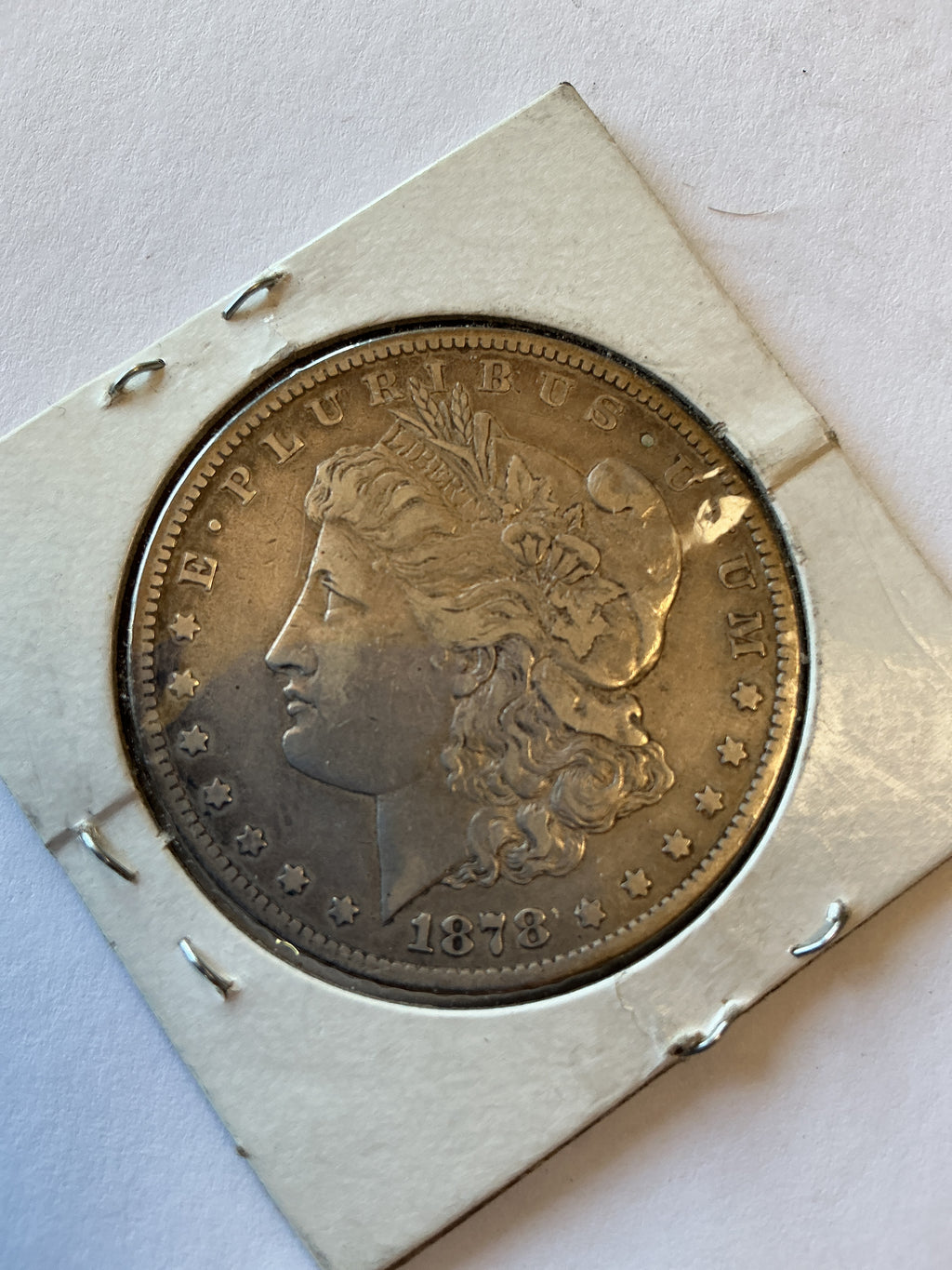 Lot 14, 1878 CC Morgan silver dollar, XF