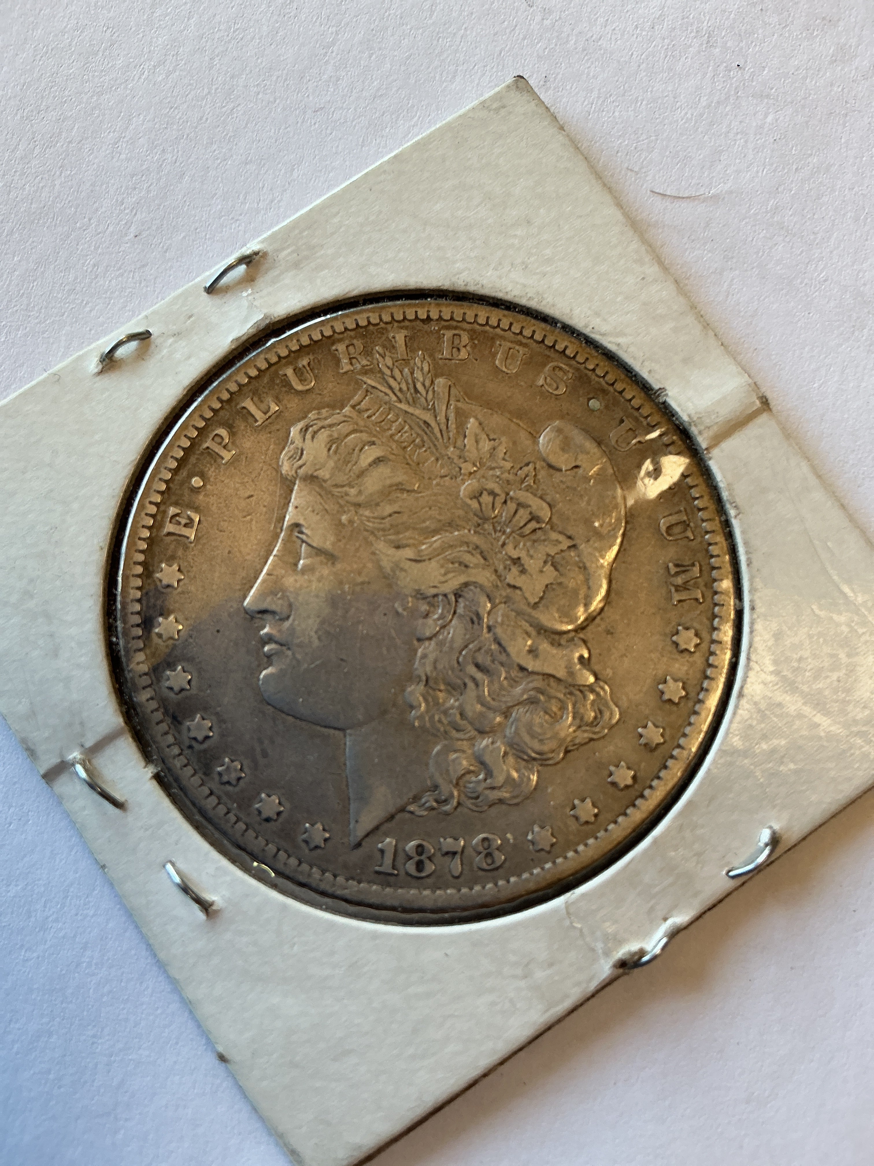Lot 14, 1878 CC Morgan silver dollar, XF