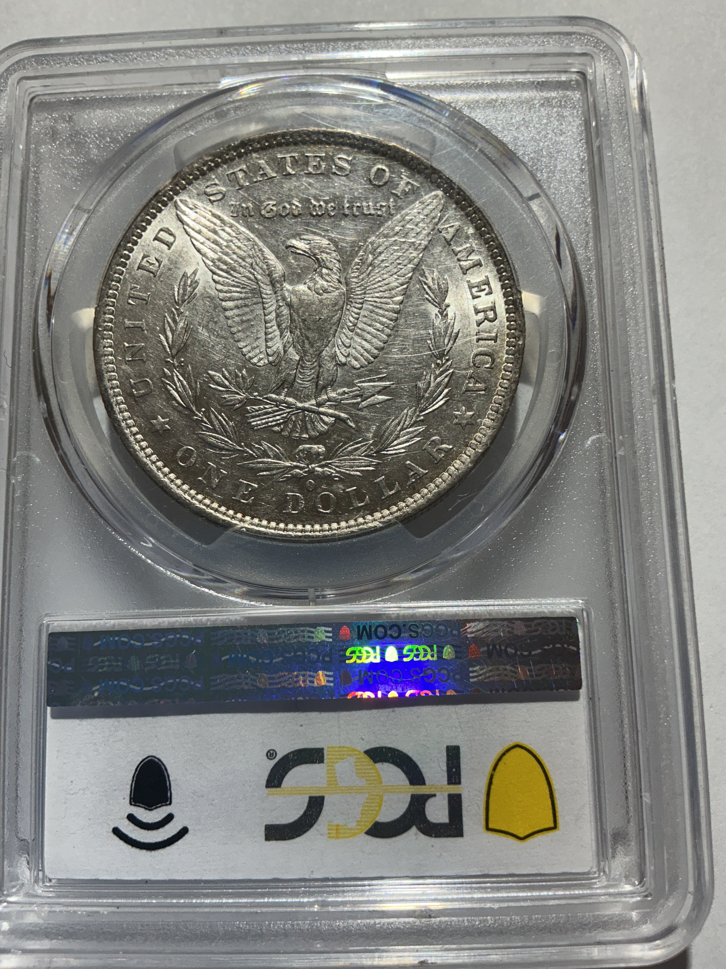 Lot 8, 1881 O Morgan silver dollar, AU53