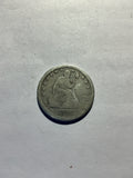 Lot 19, 1858 Seating liberty quarter