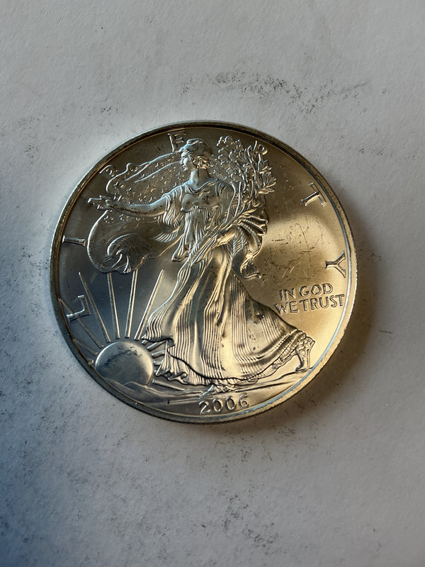 Lot 37, 2006 American silver eagle, 1oz fine silver