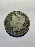 Lot 8, 1878 Morgan silver dollar, 8TF, F