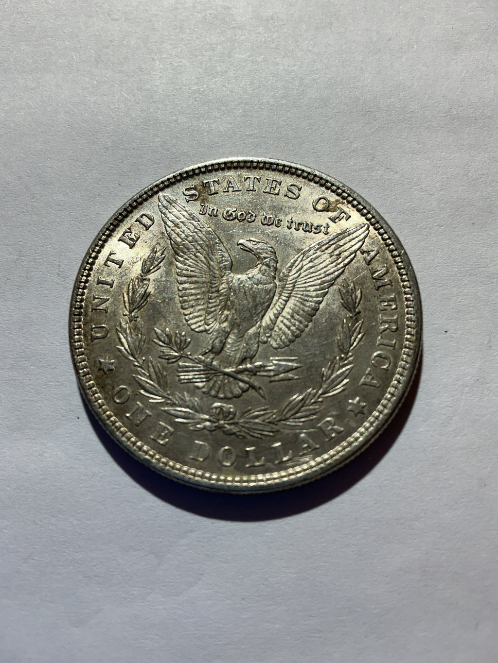 Lot 38, 1880 Morgan silver dollar, AU