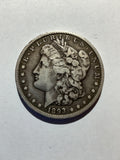 Lot 15, 1893 Morgan silver dollar, G, low mintage