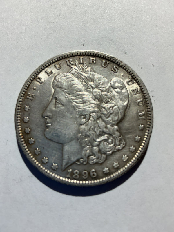 Lot 29, 1896 Morgan silver dollar, AU