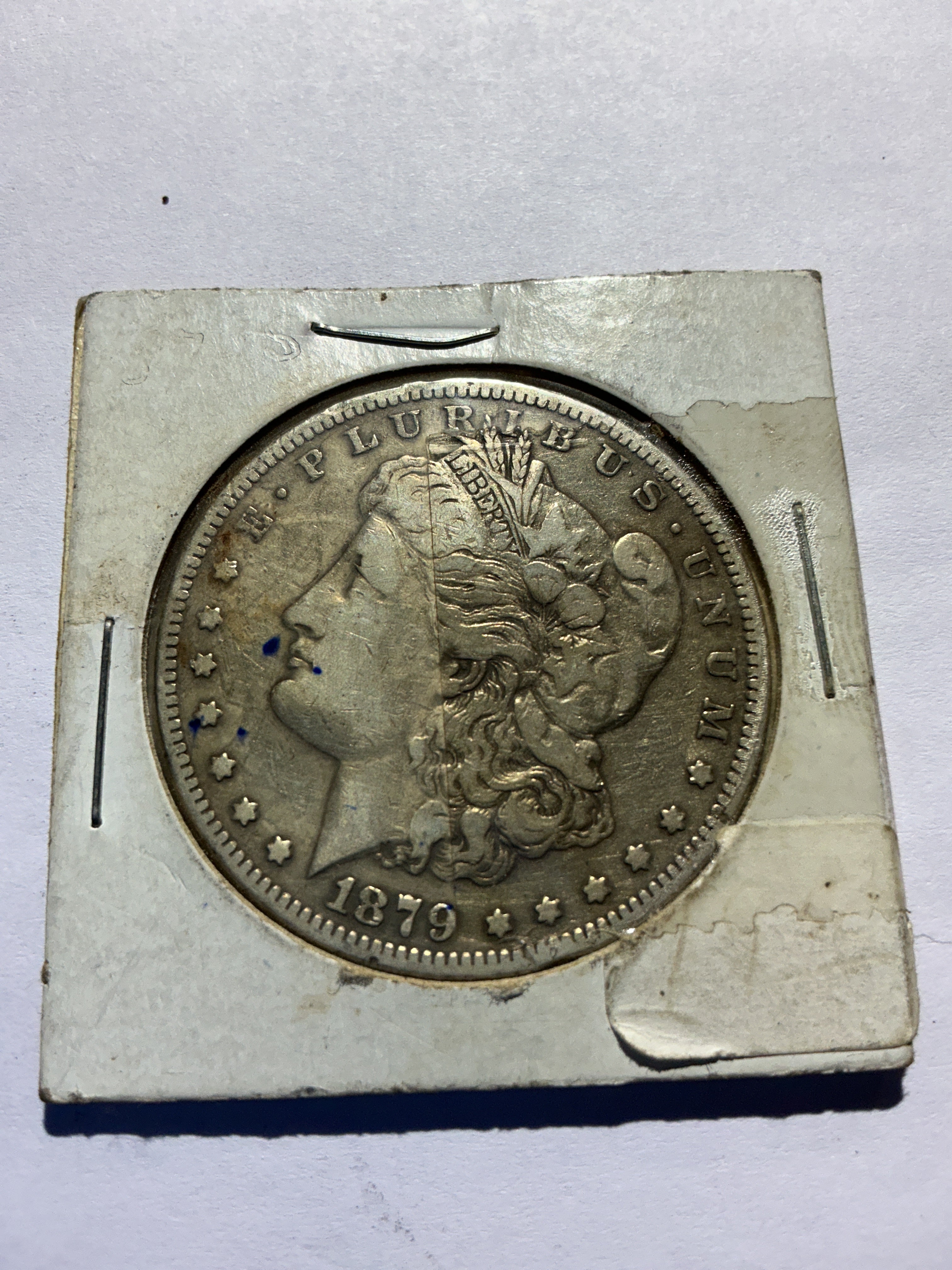 Lot 16, 1879 S Morgan silver dollar