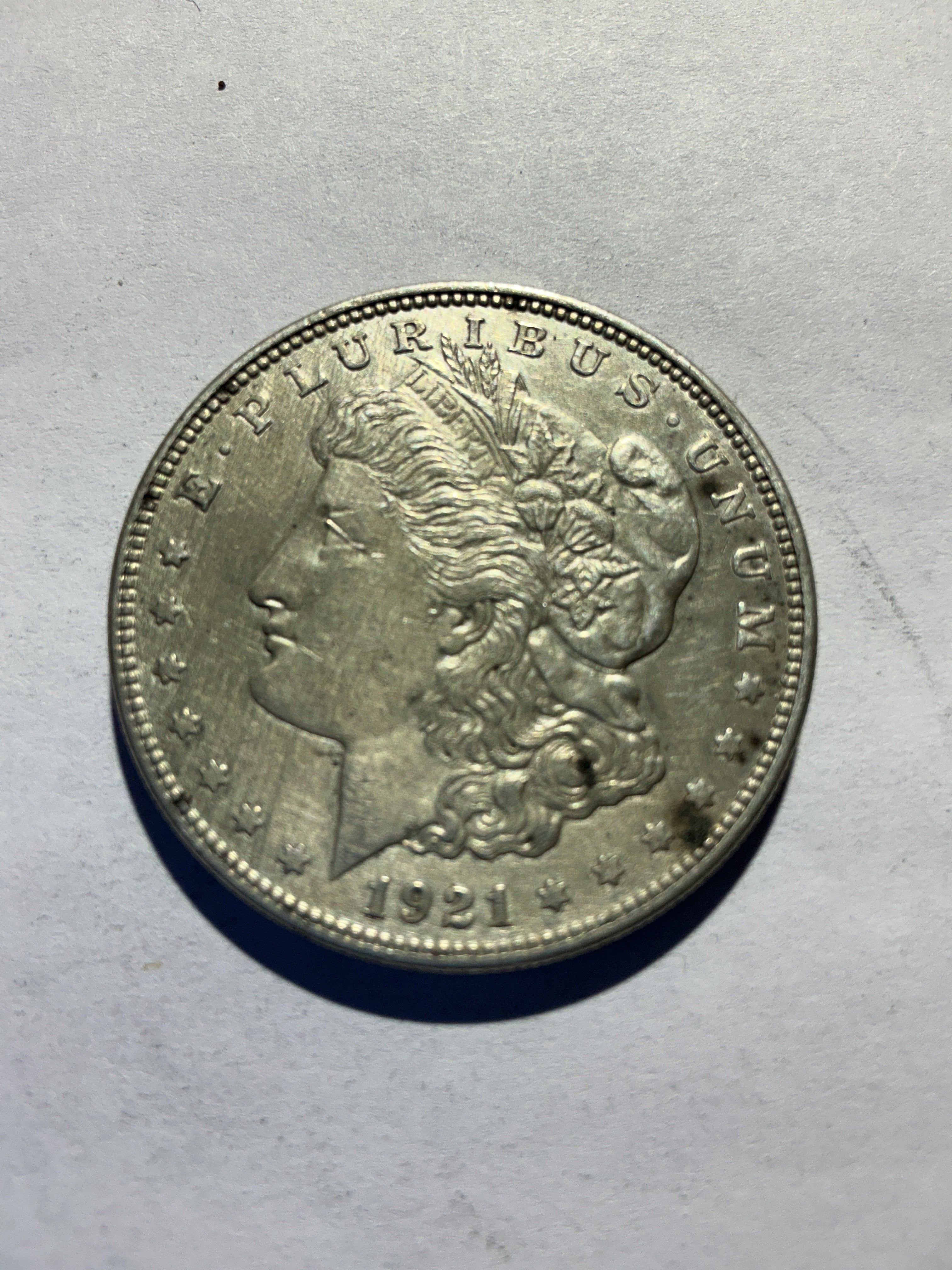Lot 78, 1921 Morgan silver dollar, AU