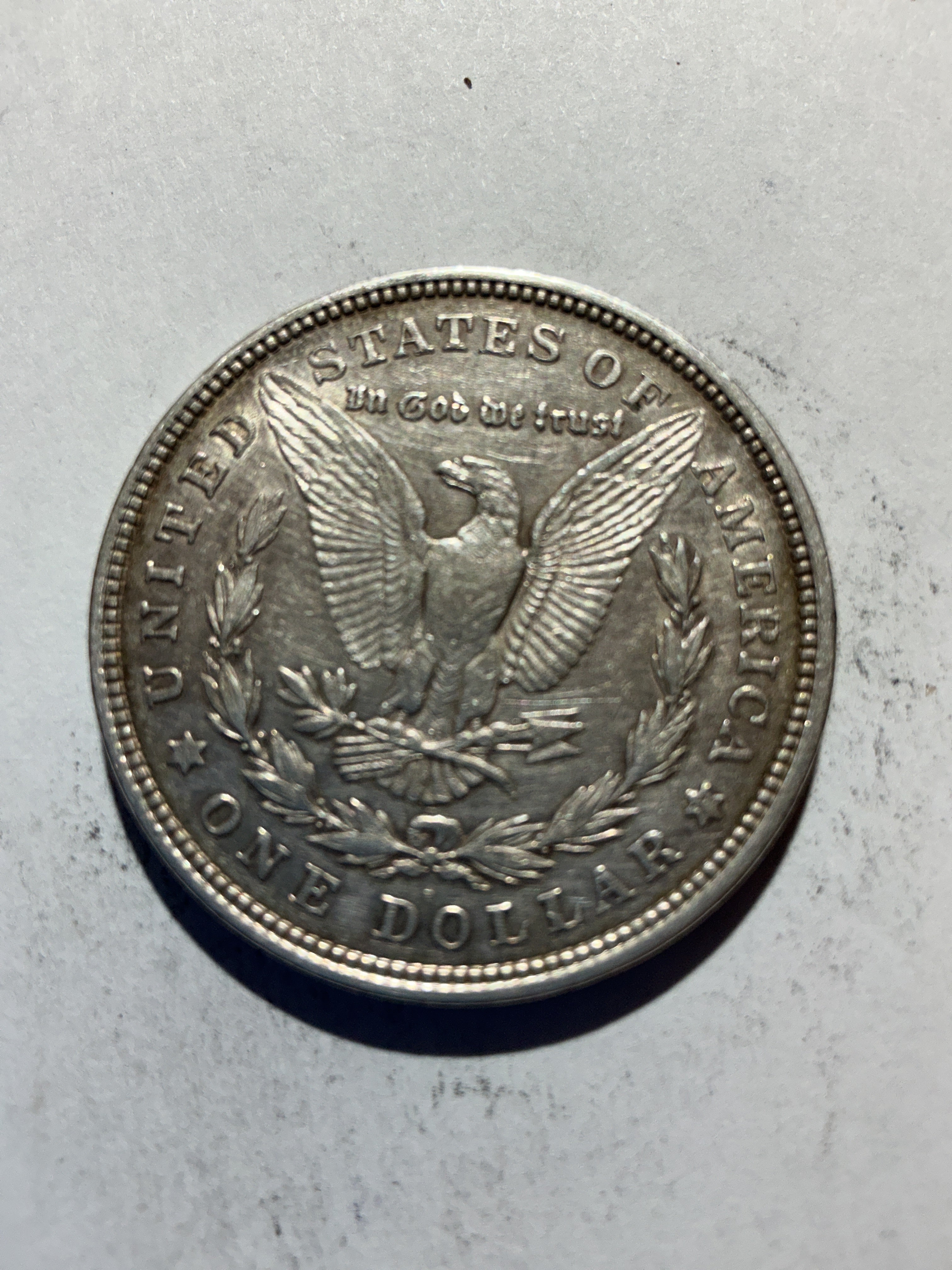 Lot 77, 1921 D Morgan silver dollar vf