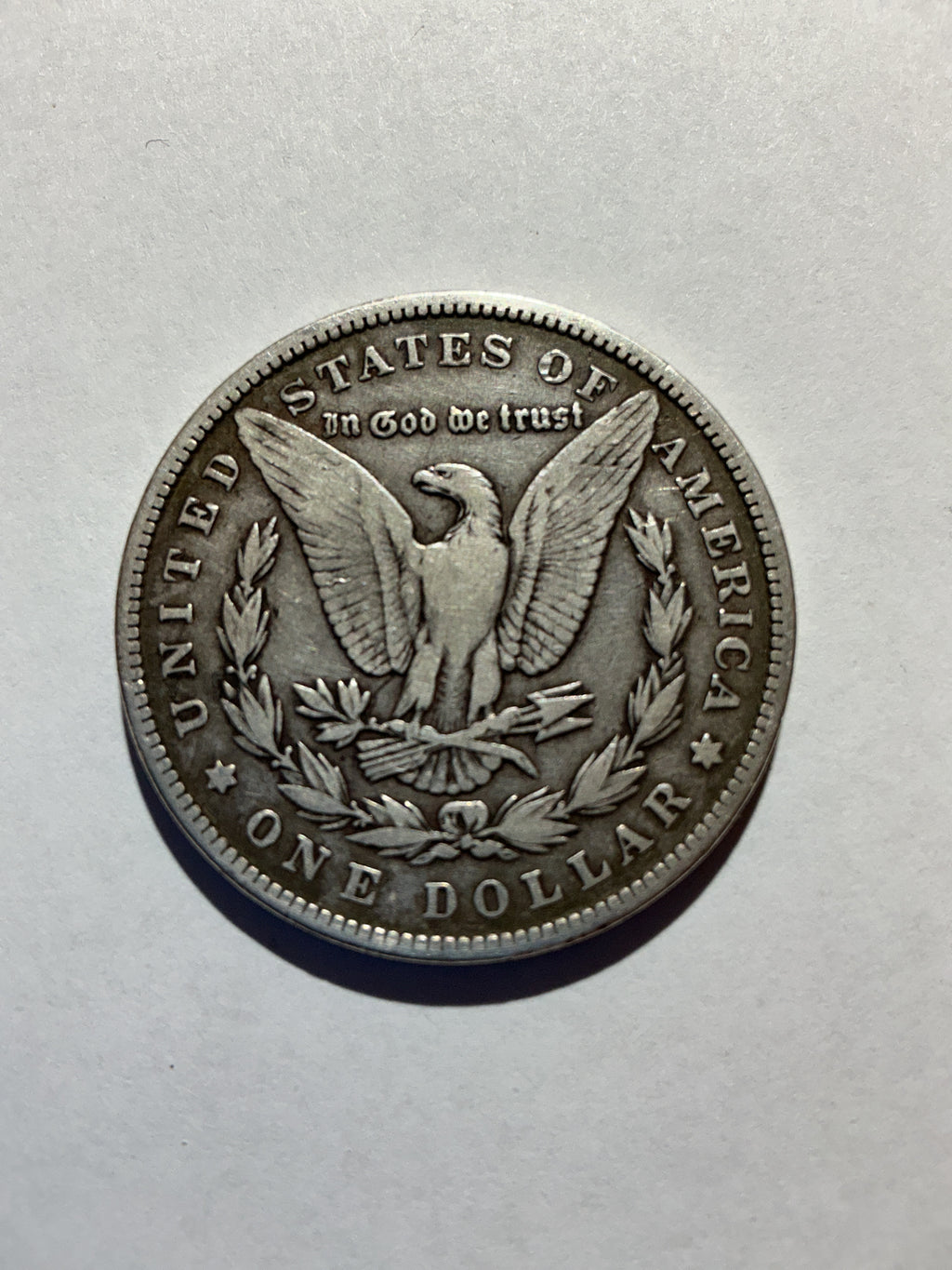 Lot 15, 1893 Morgan silver dollar, G, low mintage