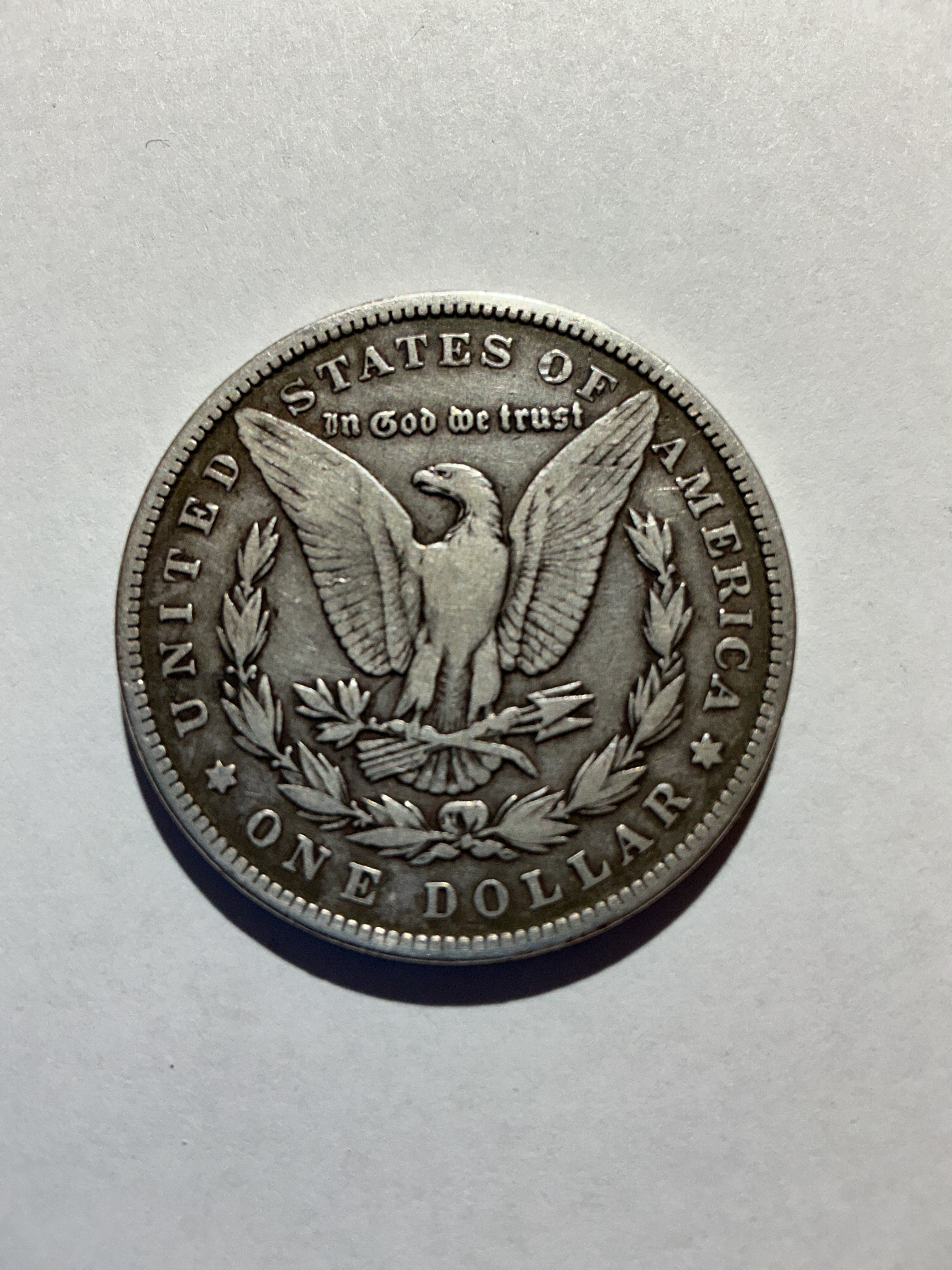 Lot 15, 1893 Morgan silver dollar, G, low mintage