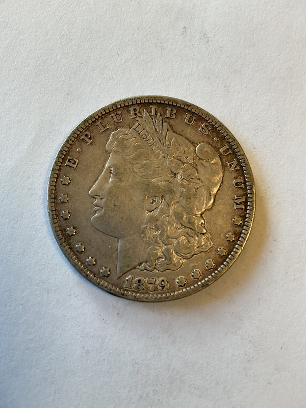 Lot 20 1879 Morgan silver dollar, XF