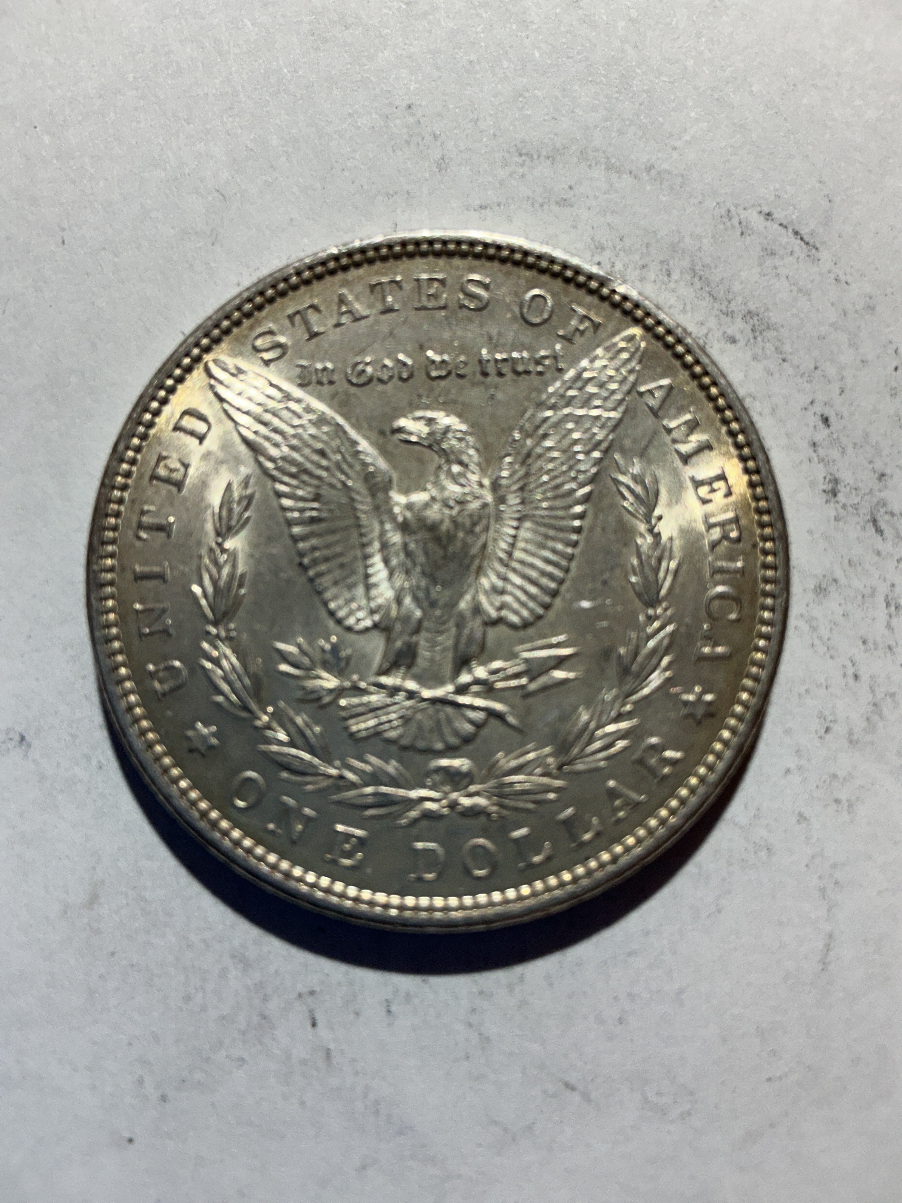 Lot 65, 1896 Morgan silver dollar,AU