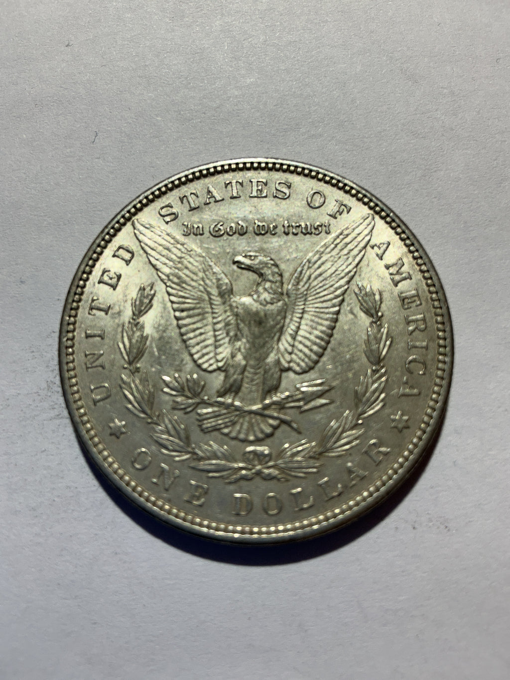 Lot 16, 1896 Morgan silver dollar, AU