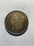 Lot 77, 1921 D Morgan silver dollar vf