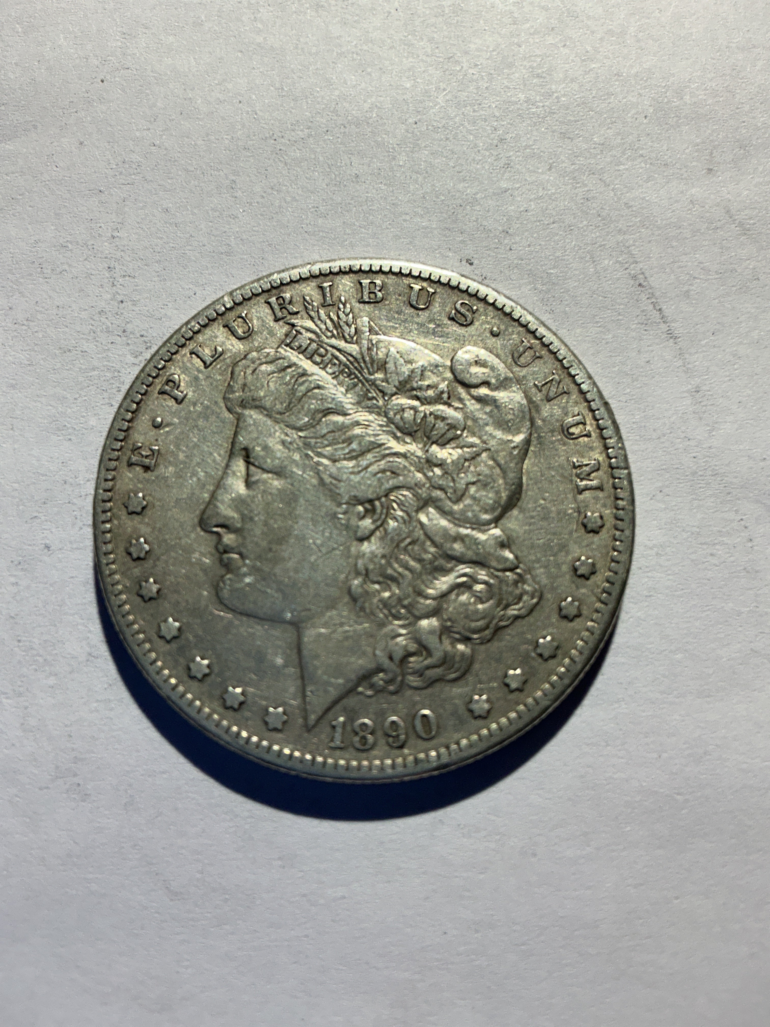 Lot 71, 1890 S Morgan silver dollar xf