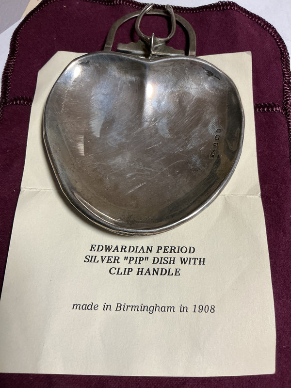 Lot 43, 1908 Edwardian period silver dish, sterling silver