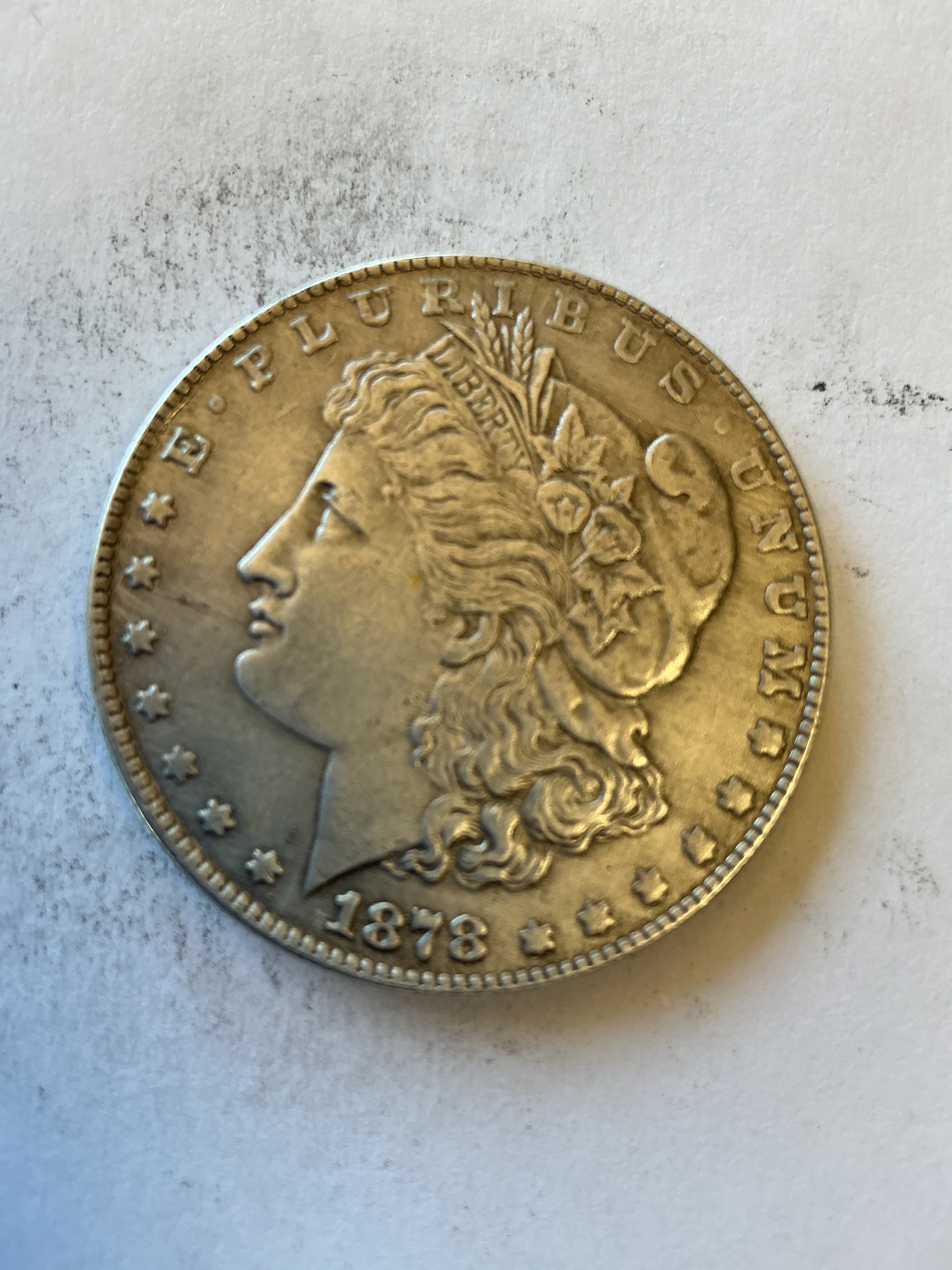 Lot 102, 1878 S Morgan silver dollar, XF