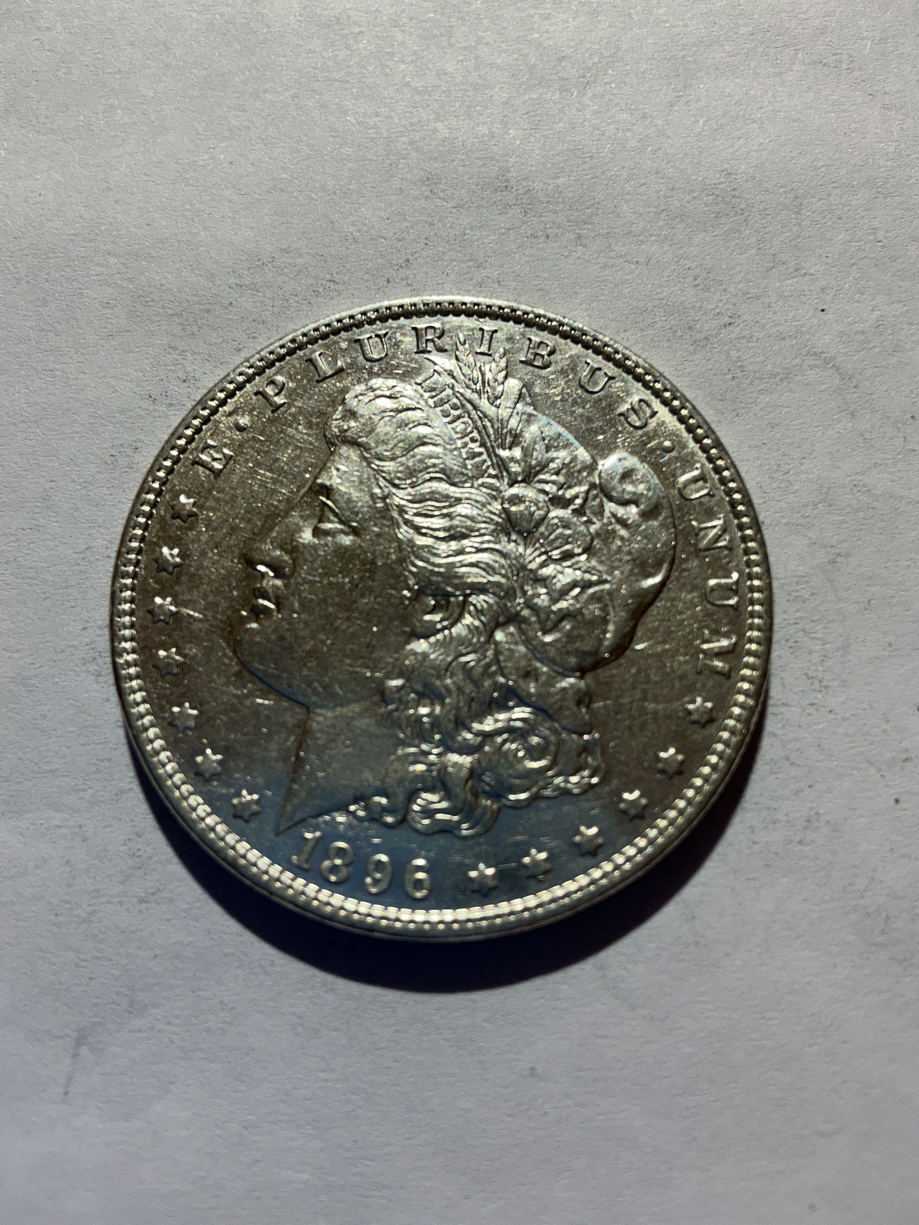 Lot 59, 1896 Morgan silver dollar, AU