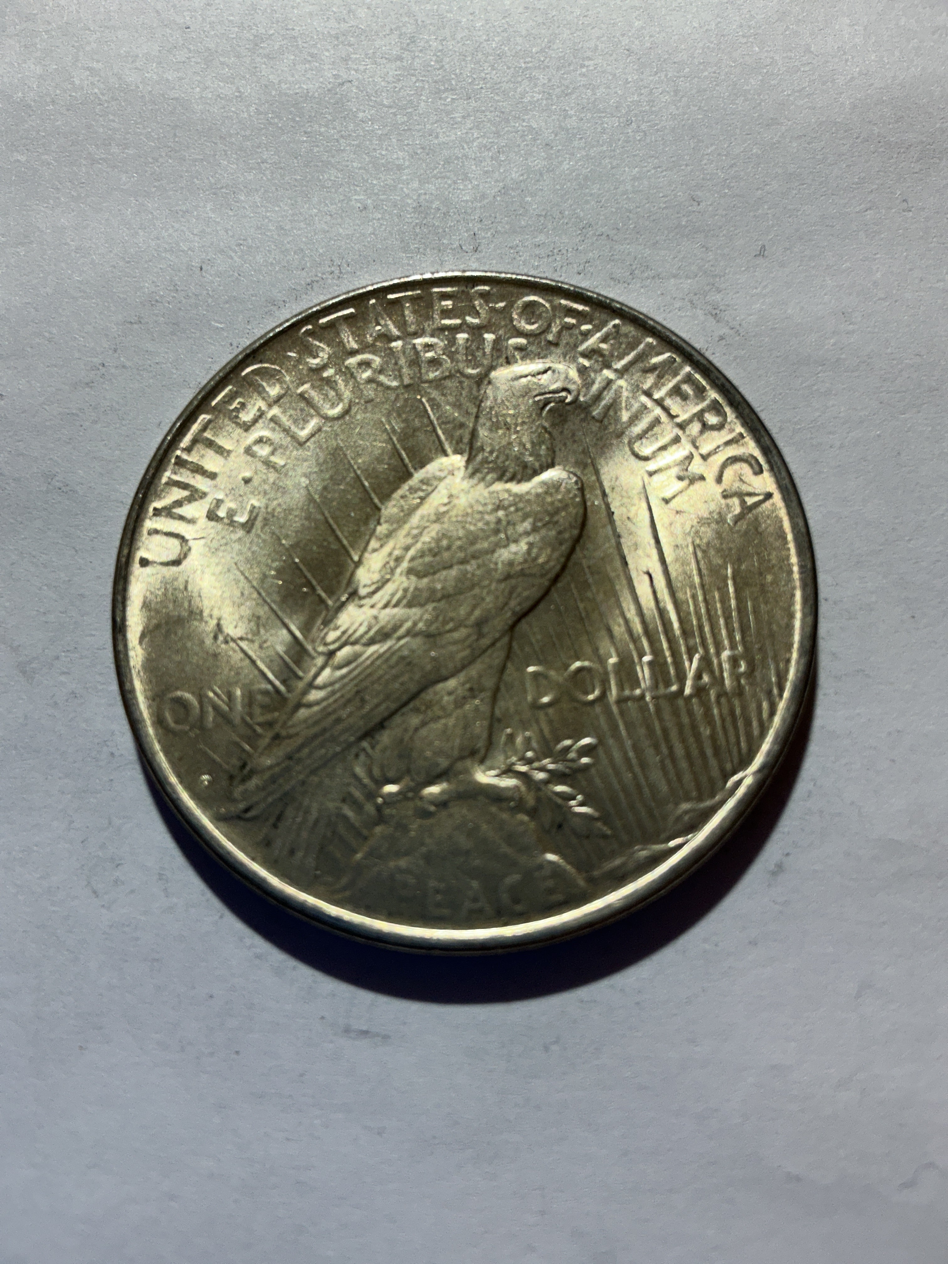 Lot 27, 1923 D Peace dollar,AU