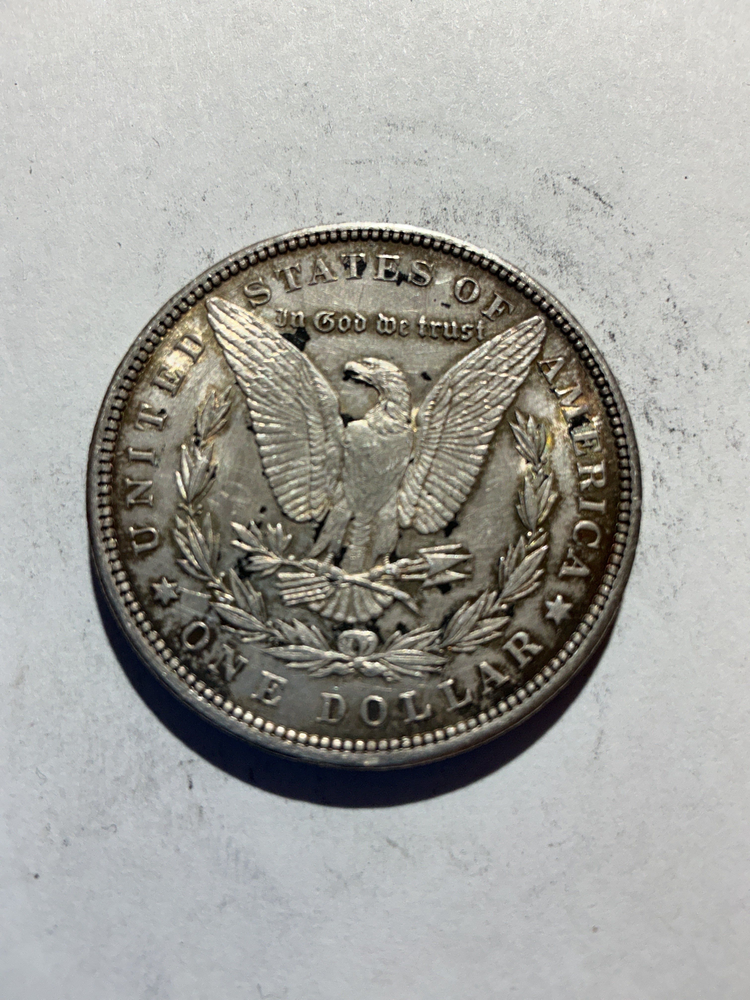 Lot 63, 1900 Morgan silver dollar, AU