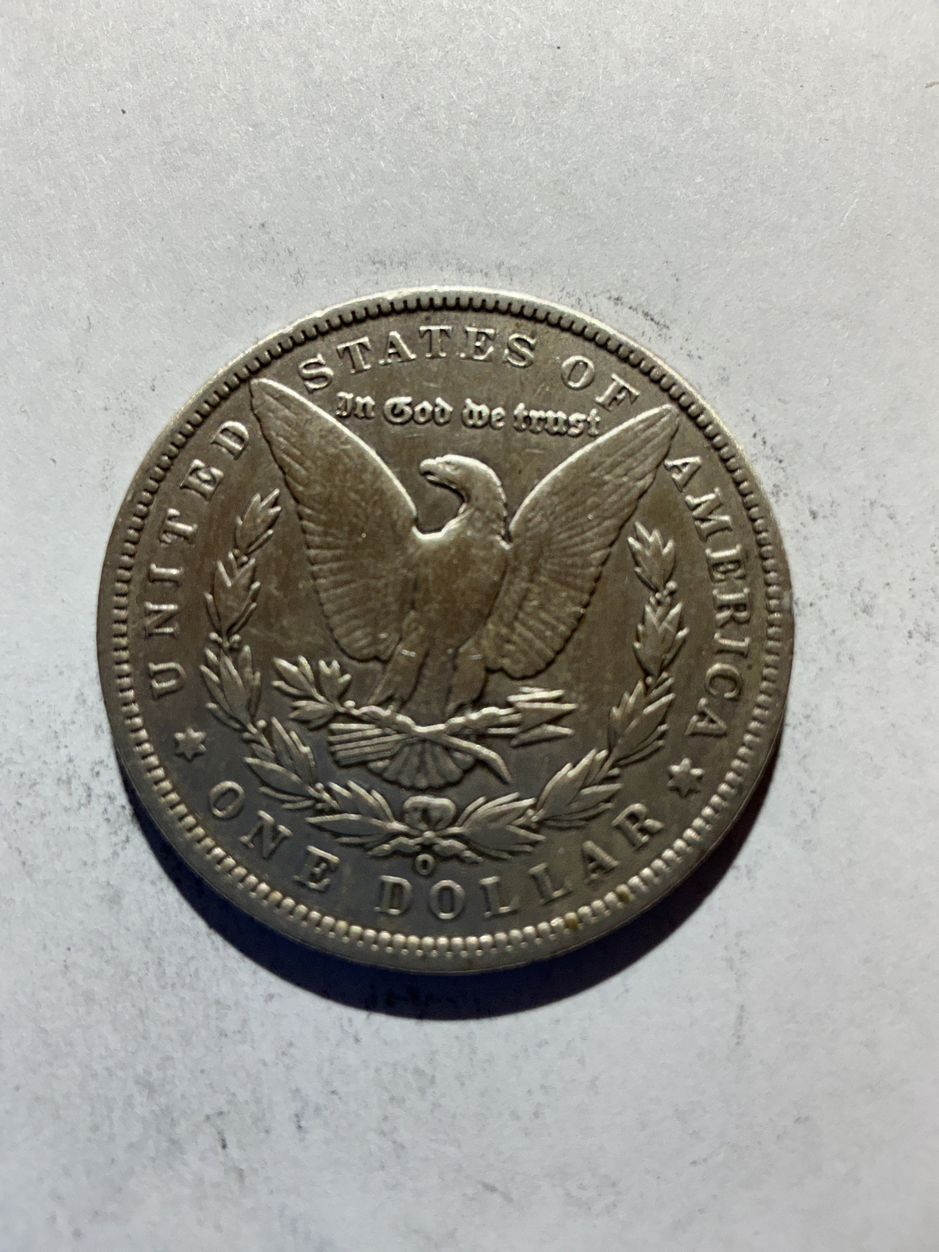 Lot 71, 1889 O Morgan silver dollar, AU