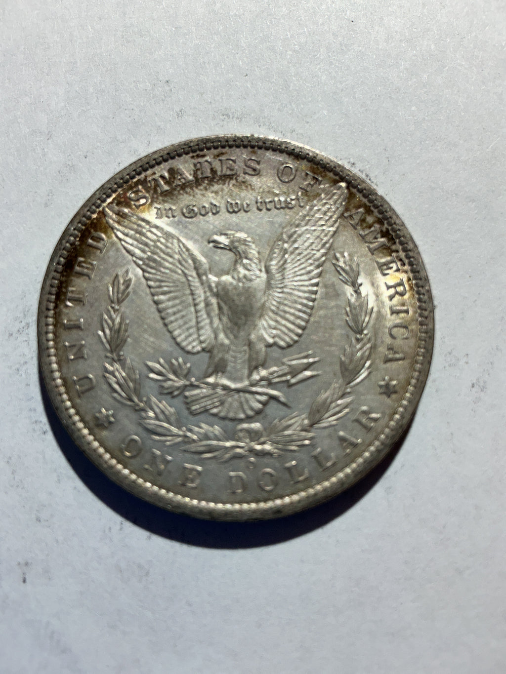 Lot 41, 1886 O Morgan silver dollar, AU