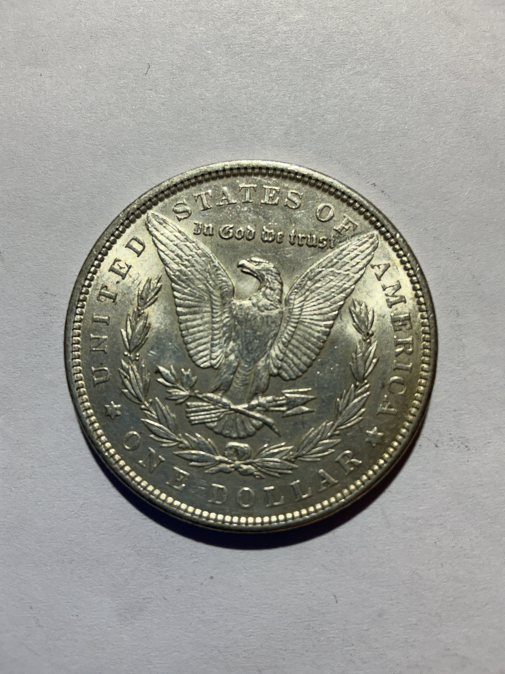 Lot 11, 1890 Morgan silver dollar, AU