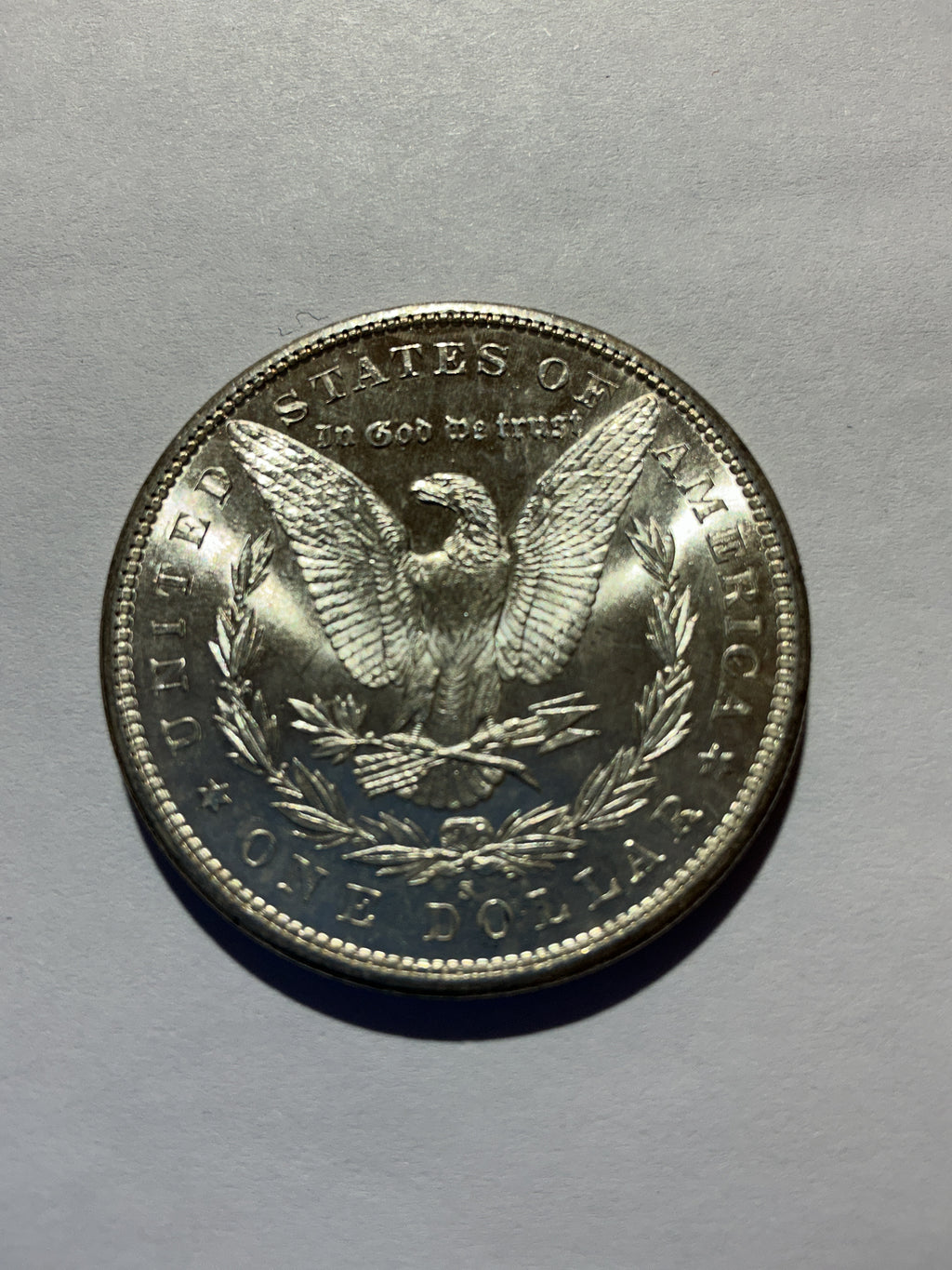 Lot 66, 1881 S Morgan silver dollar, BU