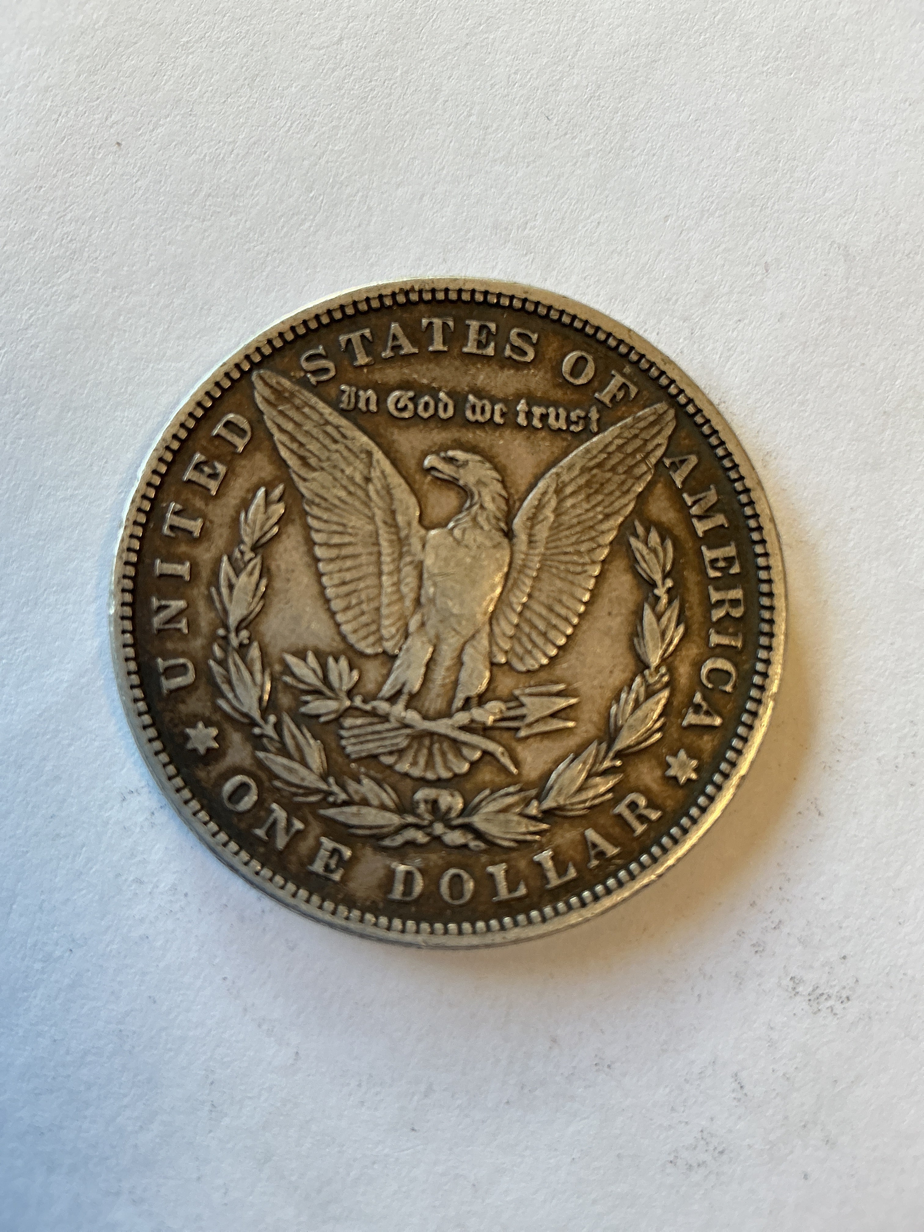 Lot 21 1880 Morgan silver dollar, XF