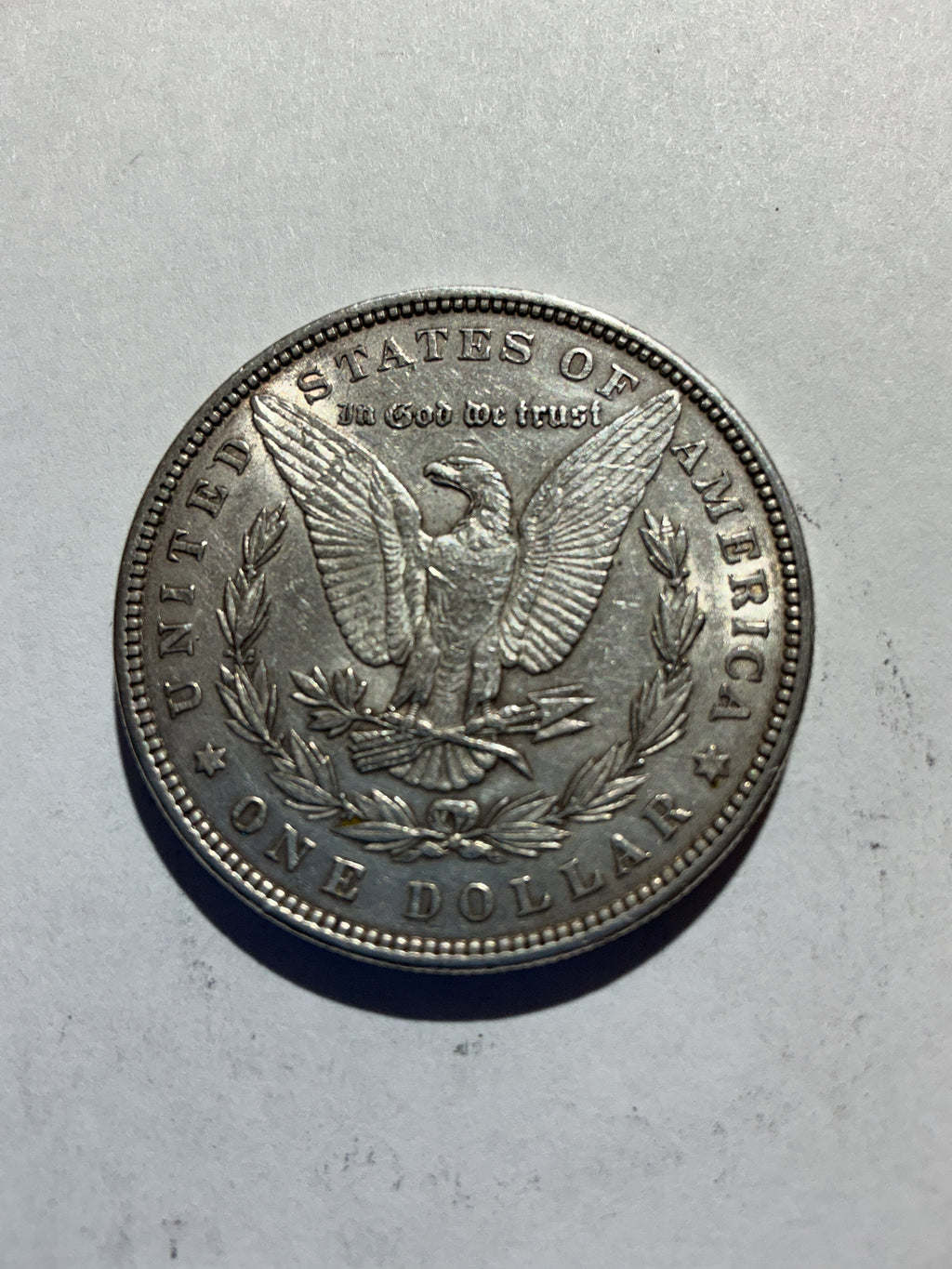 Lot 36, 1885 Morgan silver dollar, AU nice coin