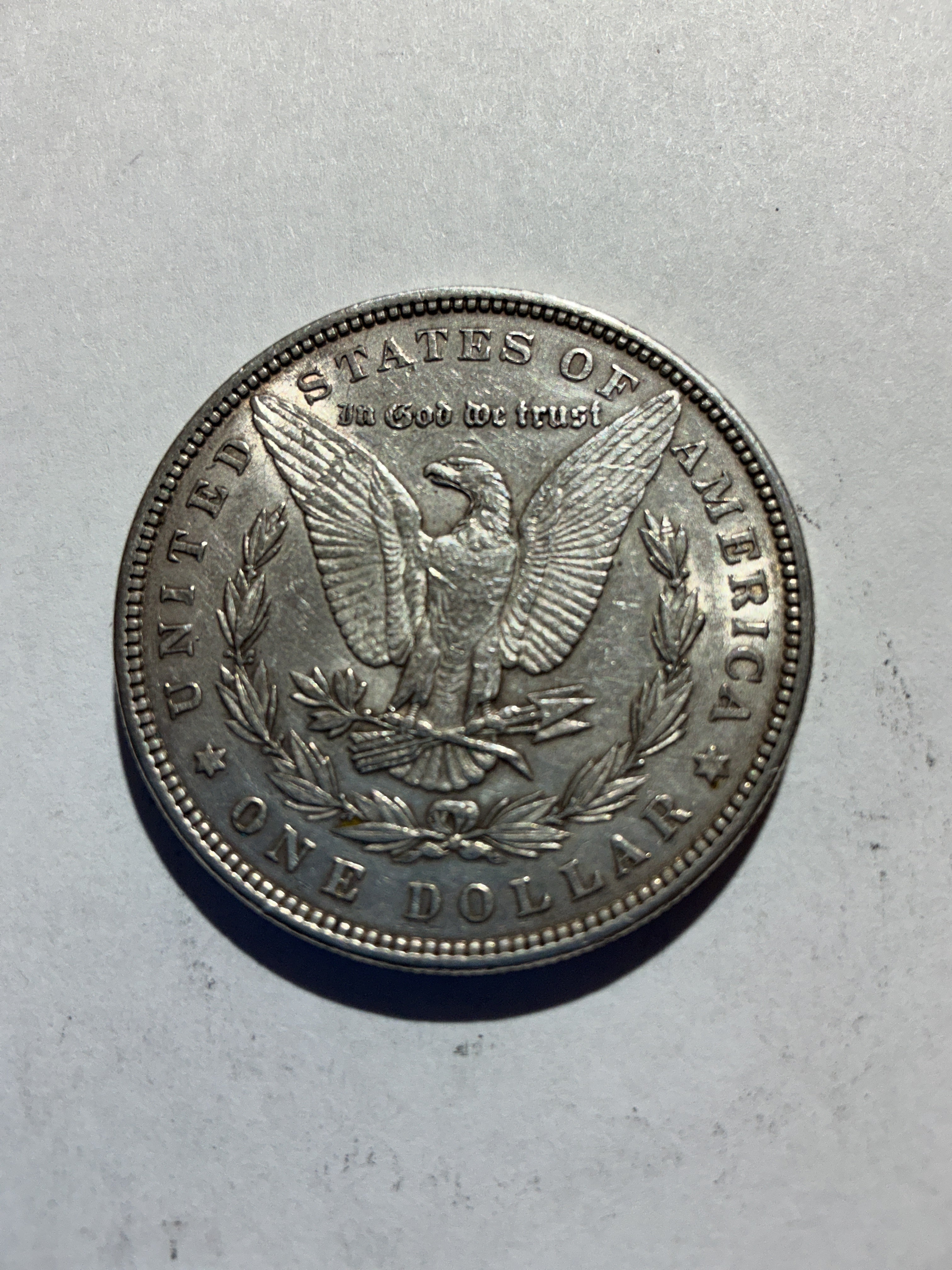 Lot 36, 1885 Morgan silver dollar, AU nice coin