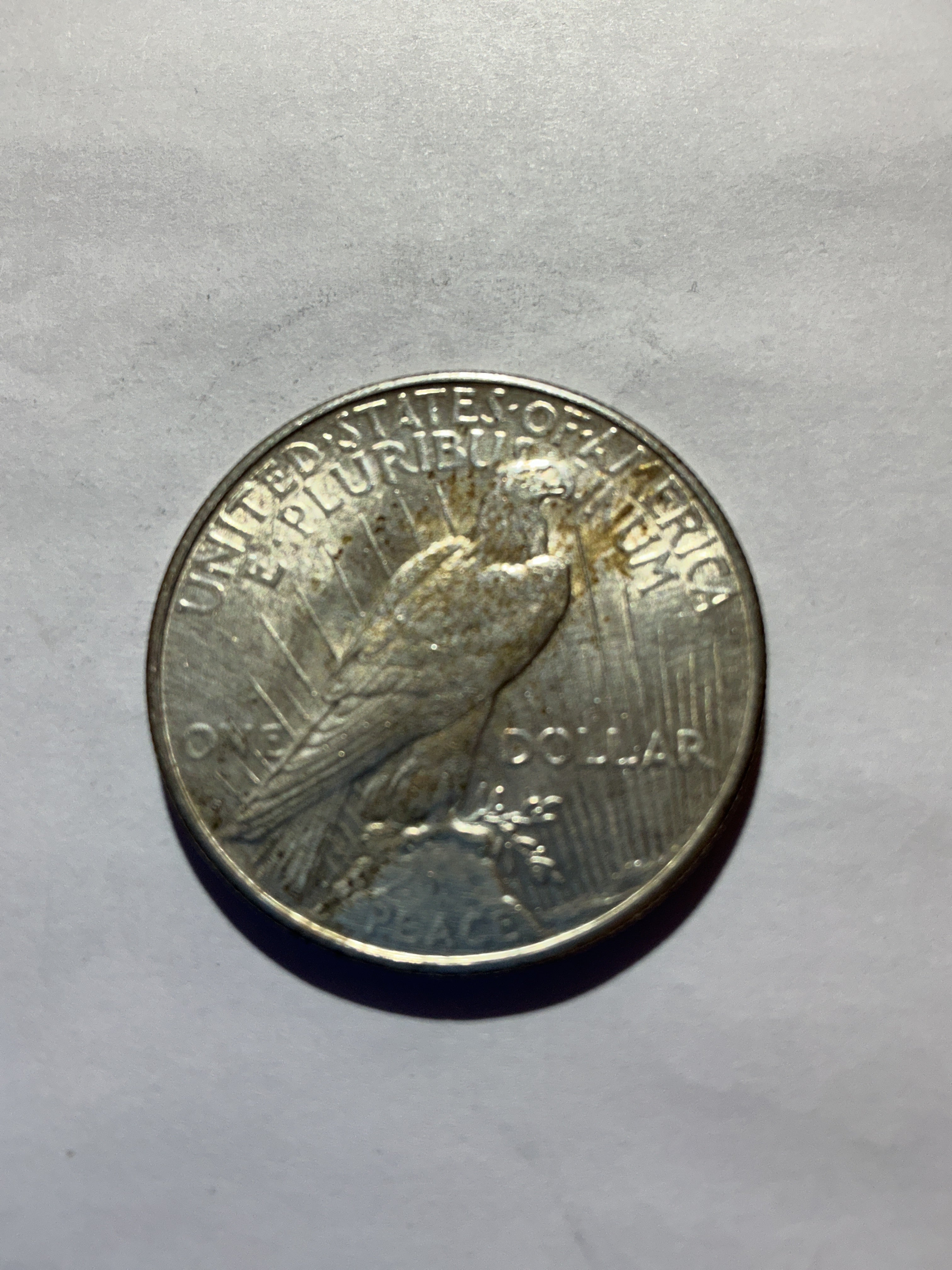 Lot 25, 1922 S Peace dollar, AU
