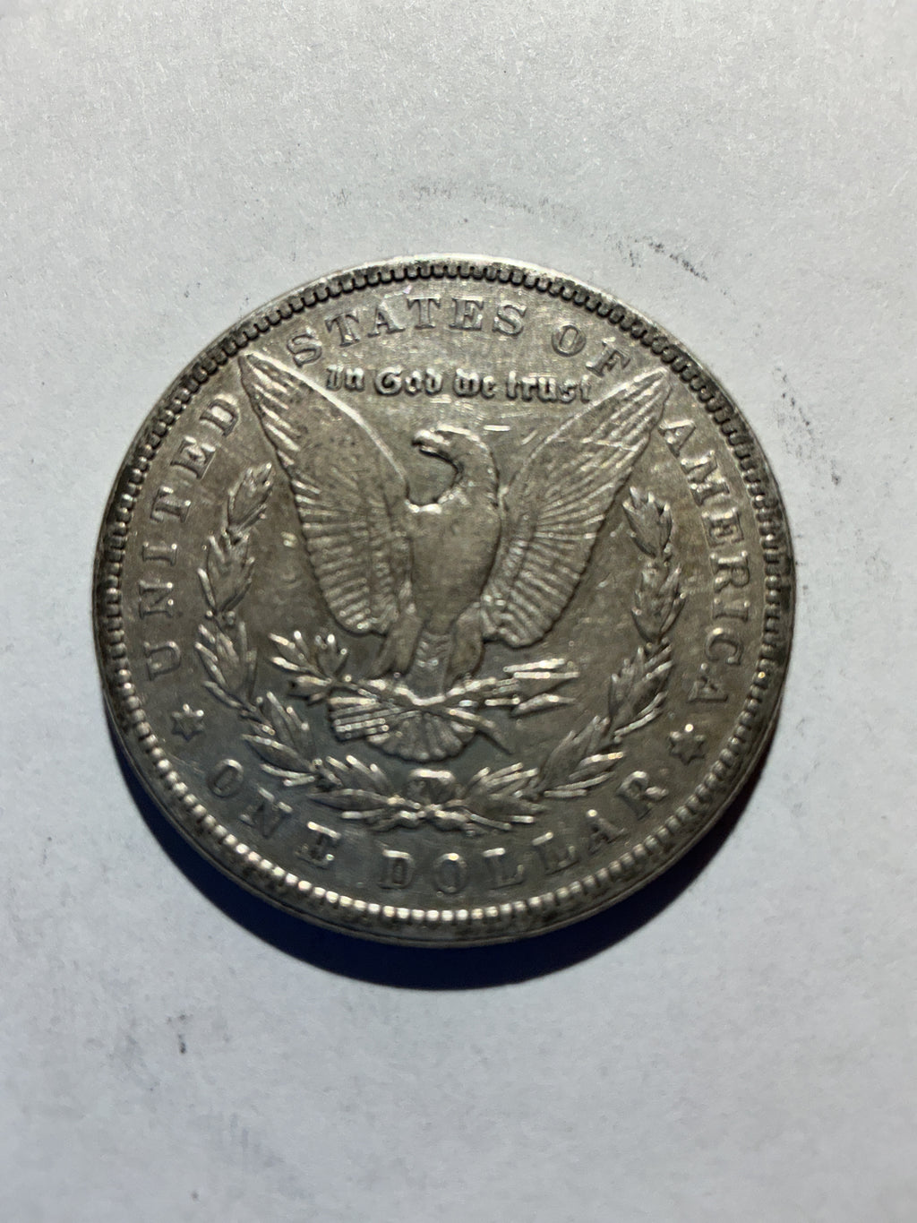 Lot 35, 1885 Morgan silver dollar, VG