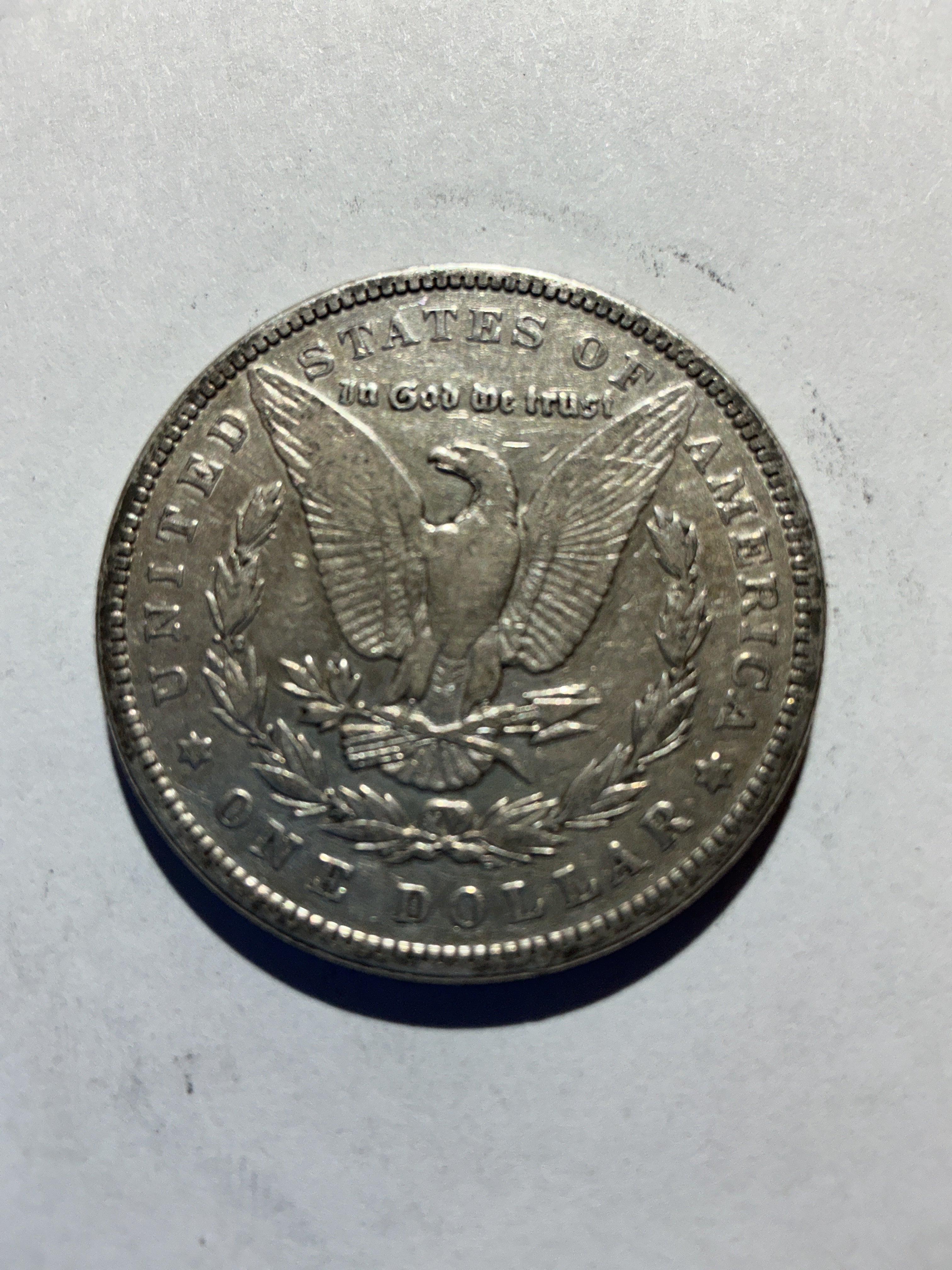 Lot 35, 1885 Morgan silver dollar, VG