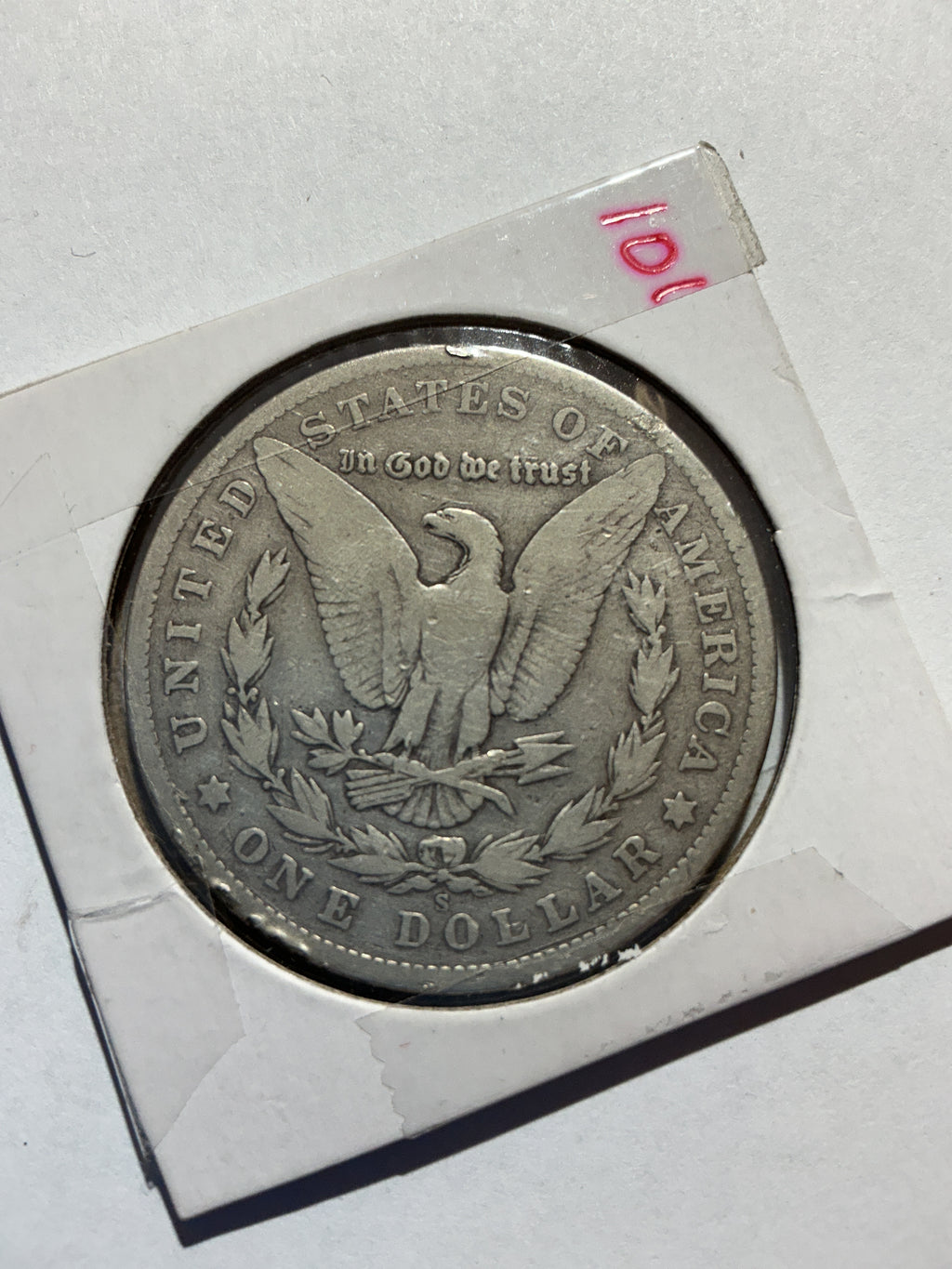 Lot 19, 1903 S Morgan silver dollar, F low mintage